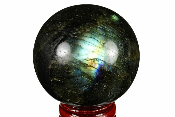 Flashy, Polished Labradorite Sphere - Great Color Play #180610